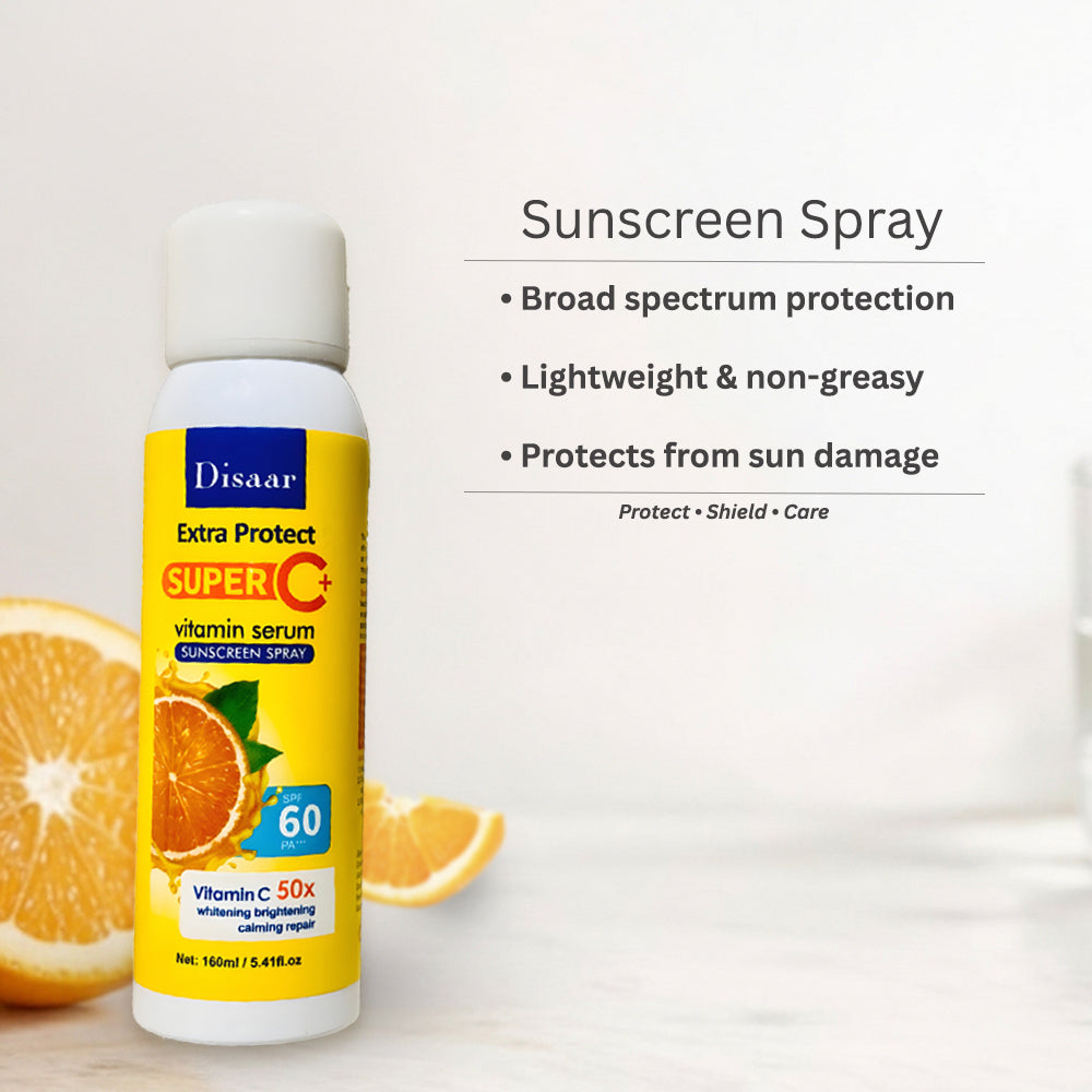 Disaar Sunscreen Spray With Super C+ Vitamin Serum