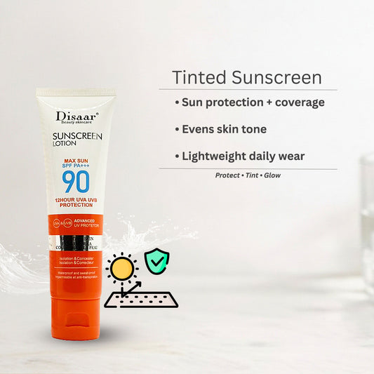 Disaar Sunscreen Lotion SPF 90 – 4-in-1 Sun Protection